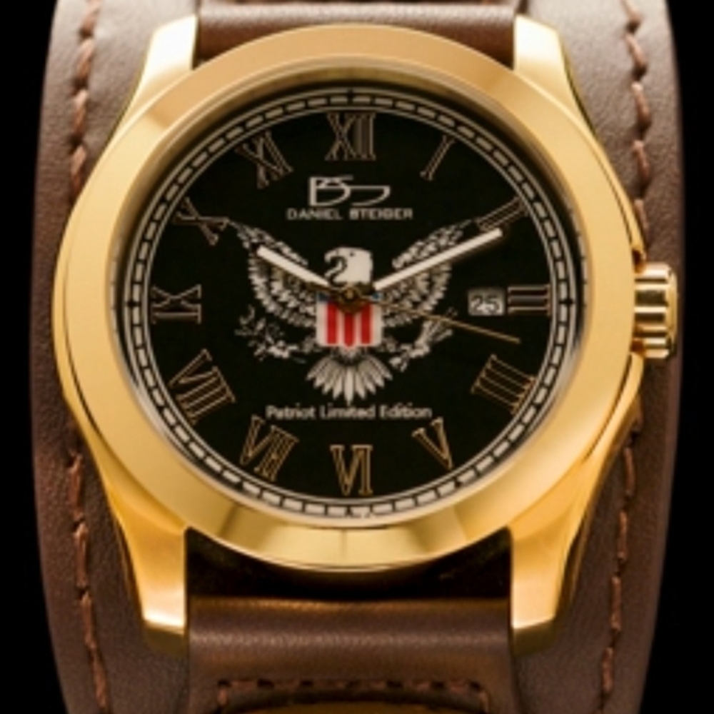 Daniel Steiger Stunning...Patriotic Gold and Brown Men's Watch